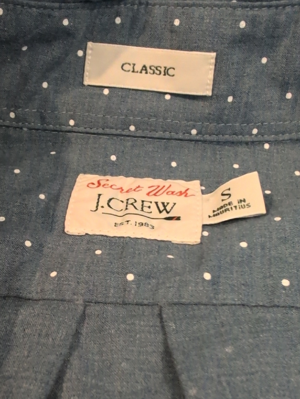 J. Crew Men's Small Secret Wash Classic Fit Long Sleeve Shirt Style #BN126 - Picture 2 of 13